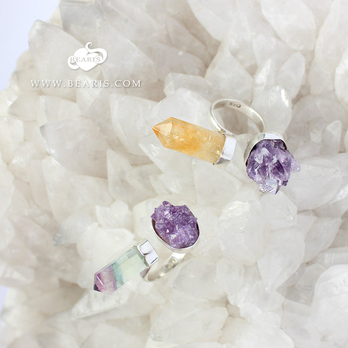 Sortija Drusa Amatista + Citrino