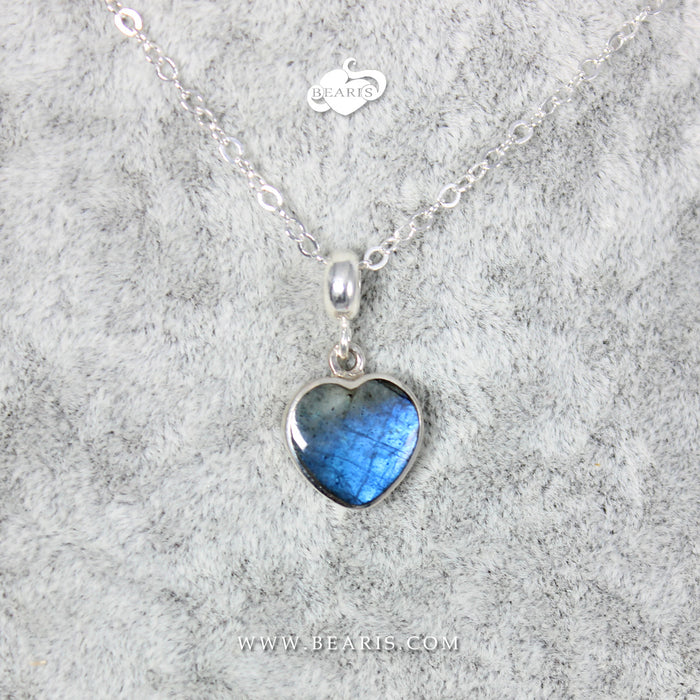 Pack Cadena + Dije Corazón Labradorita