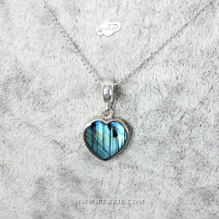 Pack Cadena + Dije Corazón Labradorita