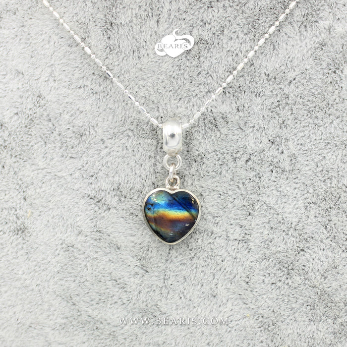 Pack Cadena + Dije Corazón Labradorita