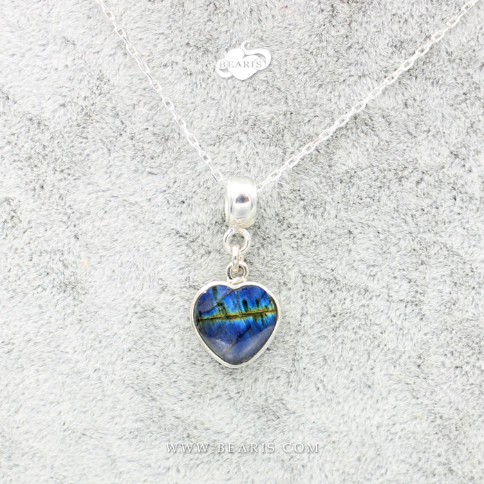 Pack Cadena + Dije Corazón Labradorita