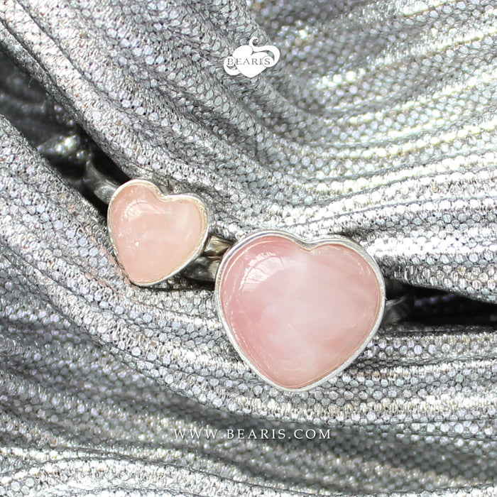 Sortija Corazón Cuarzo Rosa