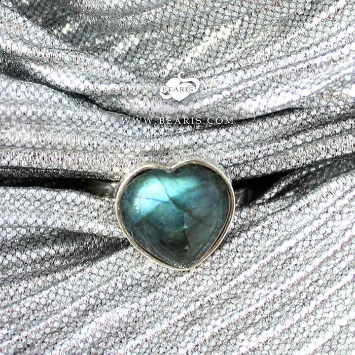 Sortija Corazón Labradorita