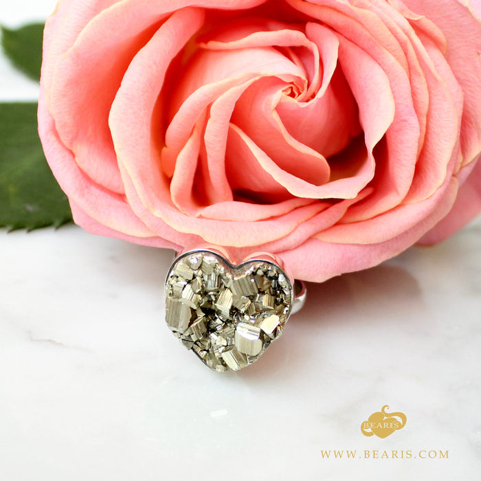 Sortija Corazón Pirita