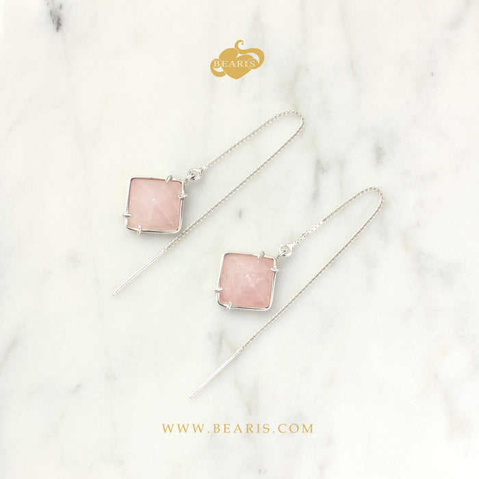 Aretes Divina Cuarzo  Rosa