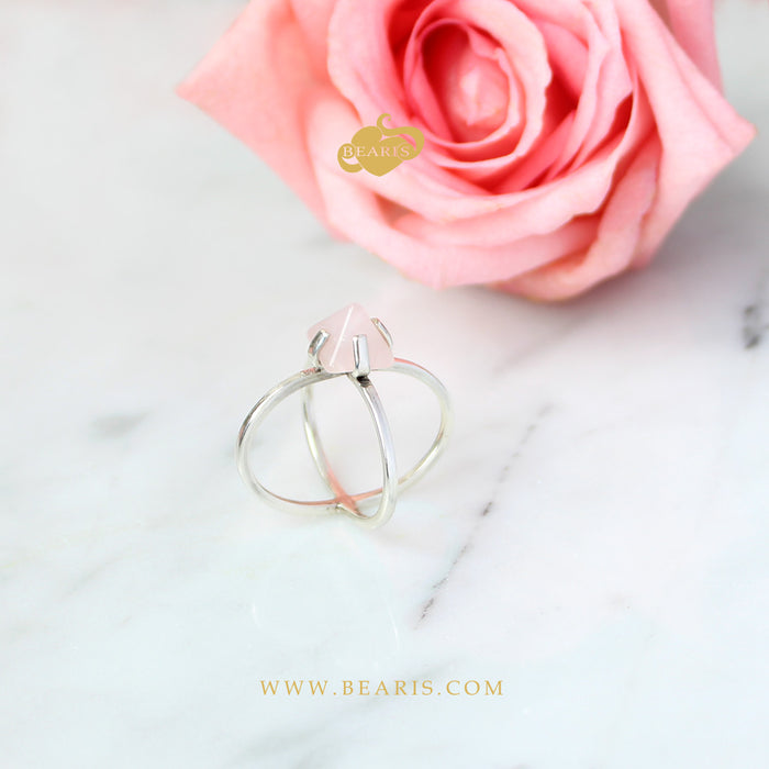 Sortija Divina Cuarzo  Rosa